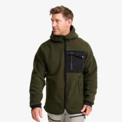 Sherpa Hoodie Herren Forest Night