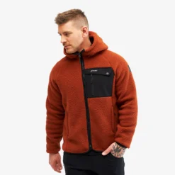 Sherpa Hoodie Herren Rusty Orange