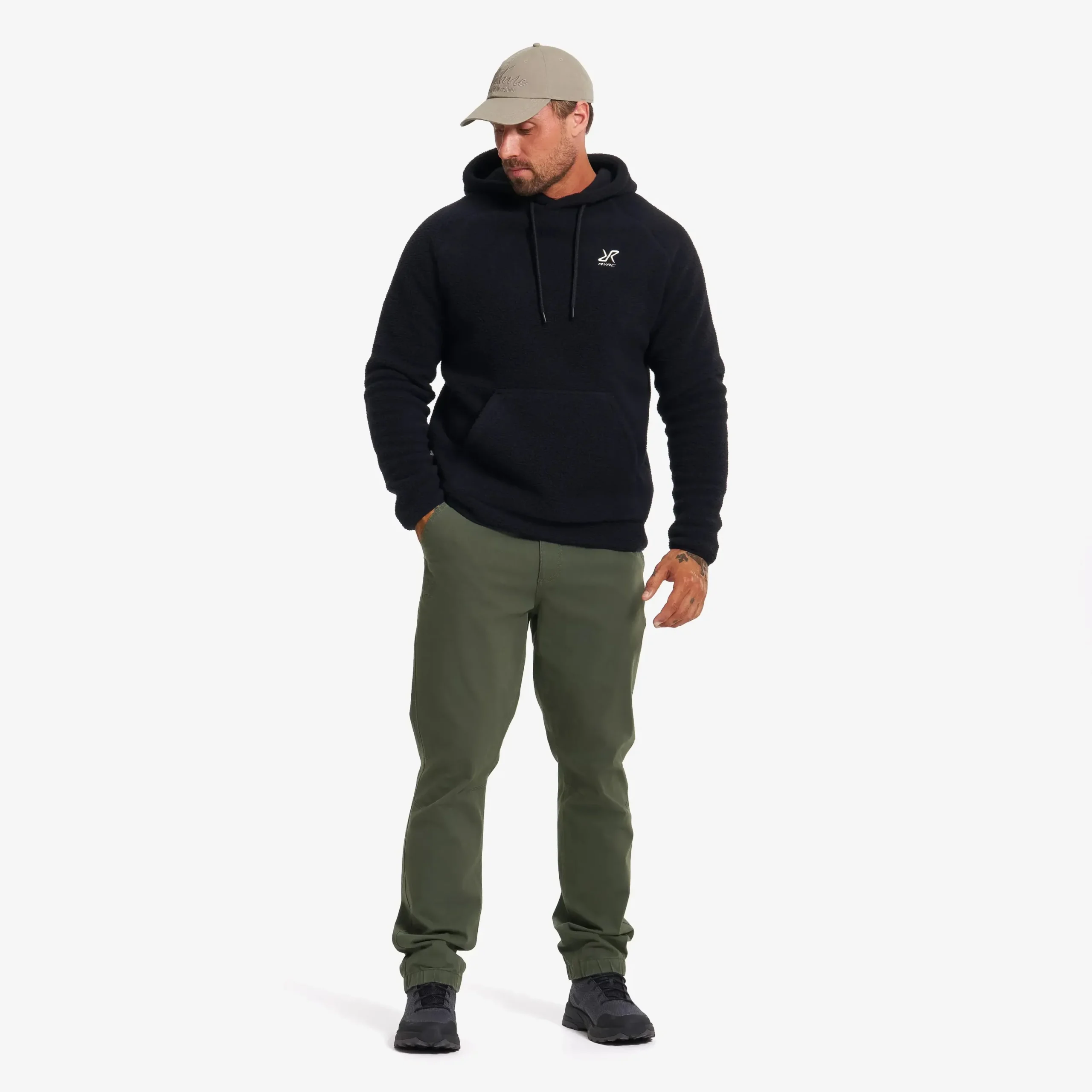 Sherpa Light Hooded Fleece Herren Black