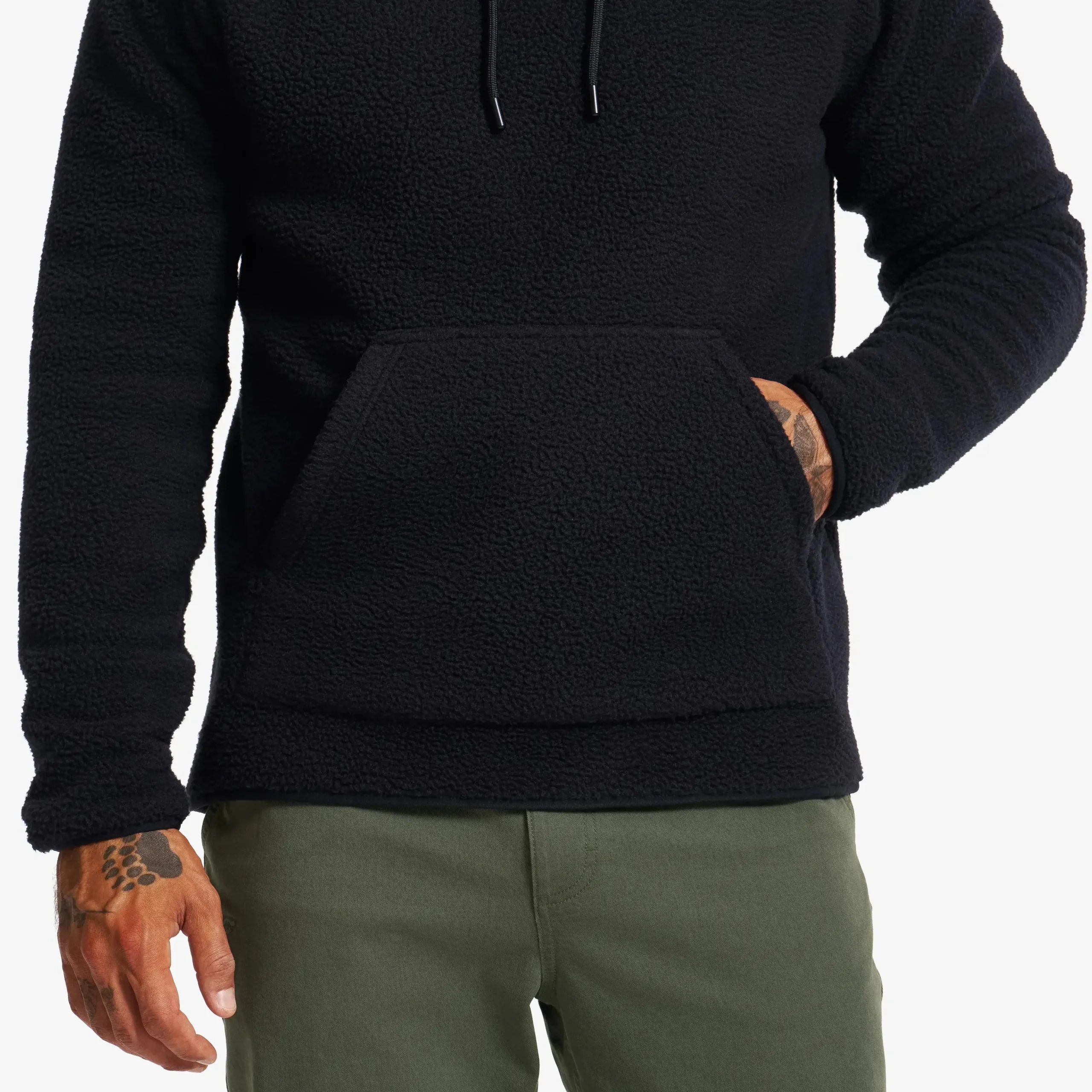 Sherpa Light Hooded Fleece Herren Black