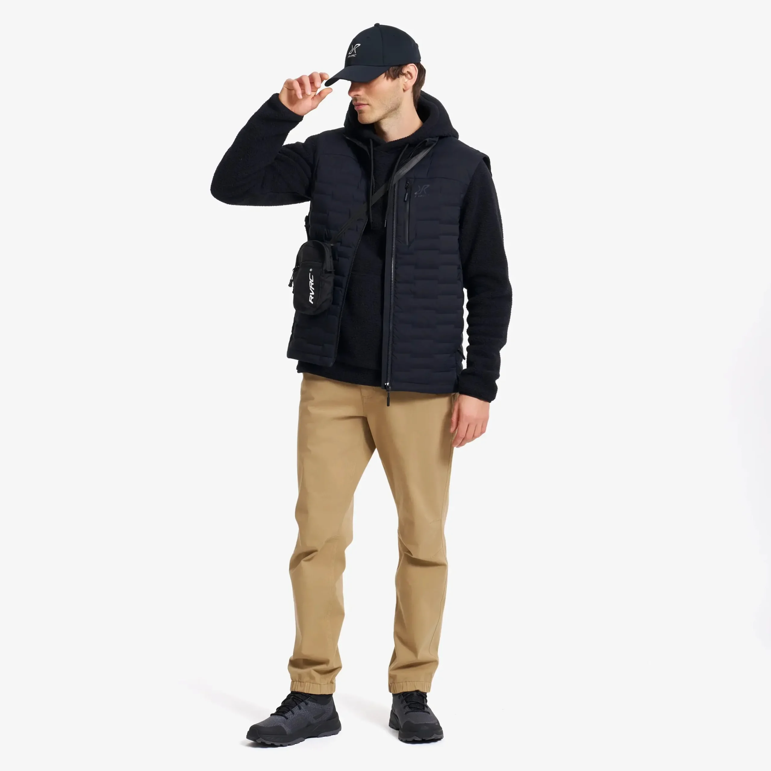 Sherpa Light Hooded Fleece Herren Black