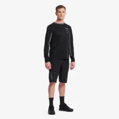 Shred Long-sleeved MTB Jersey Herren Black/Turbulence Blue