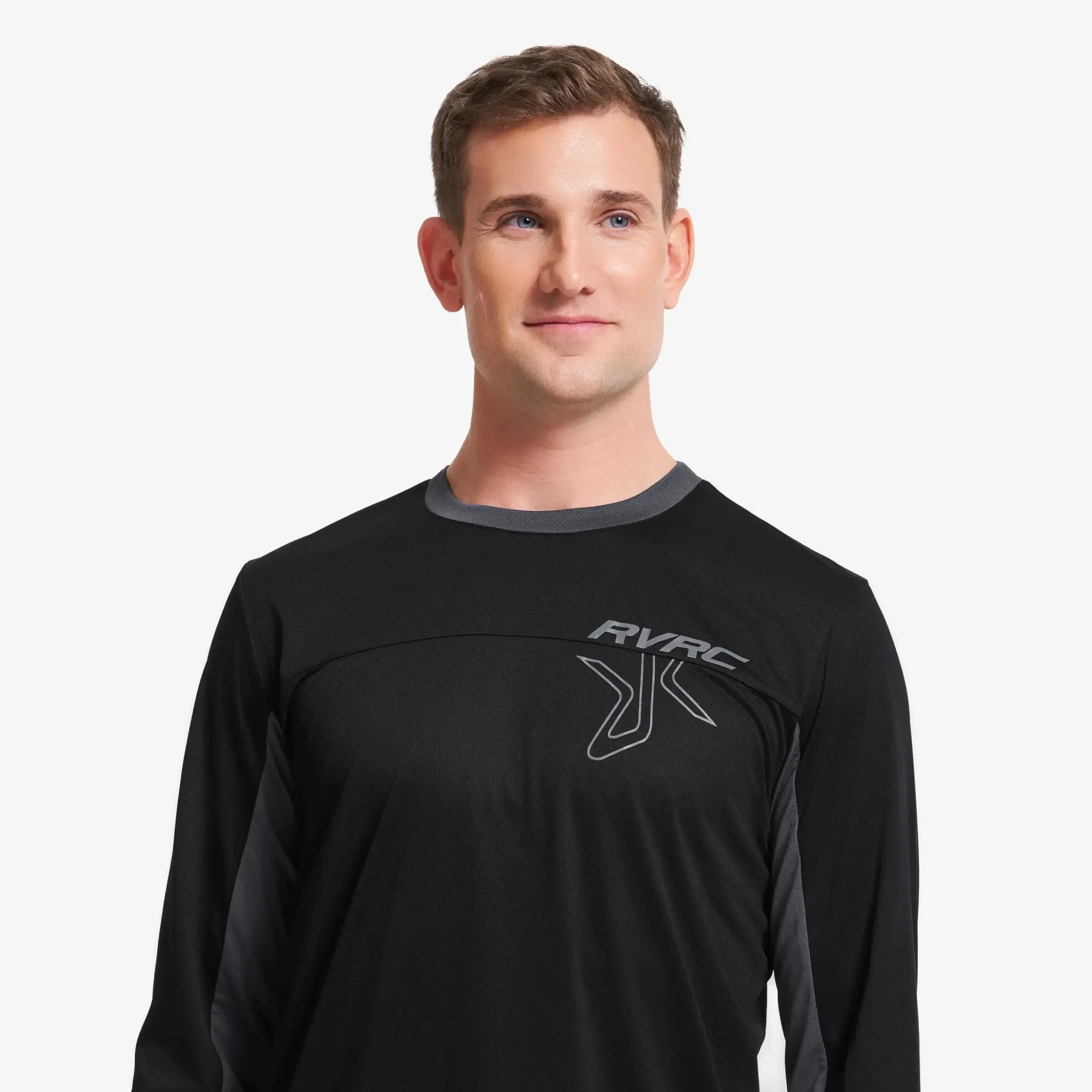 Shred Long-sleeved MTB Jersey Herren Black/Turbulence Blue