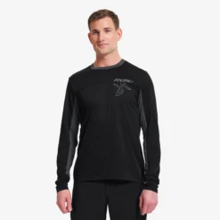 Shred Long-sleeved MTB Jersey Herren Black/Turbulence Blue