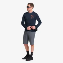 Shred Long-sleeved MTB Jersey Herren Deep Navy/Insignia Blue