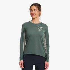 Shred Long-sleeved MTB Jersey Damen Balsam Green/Shadow