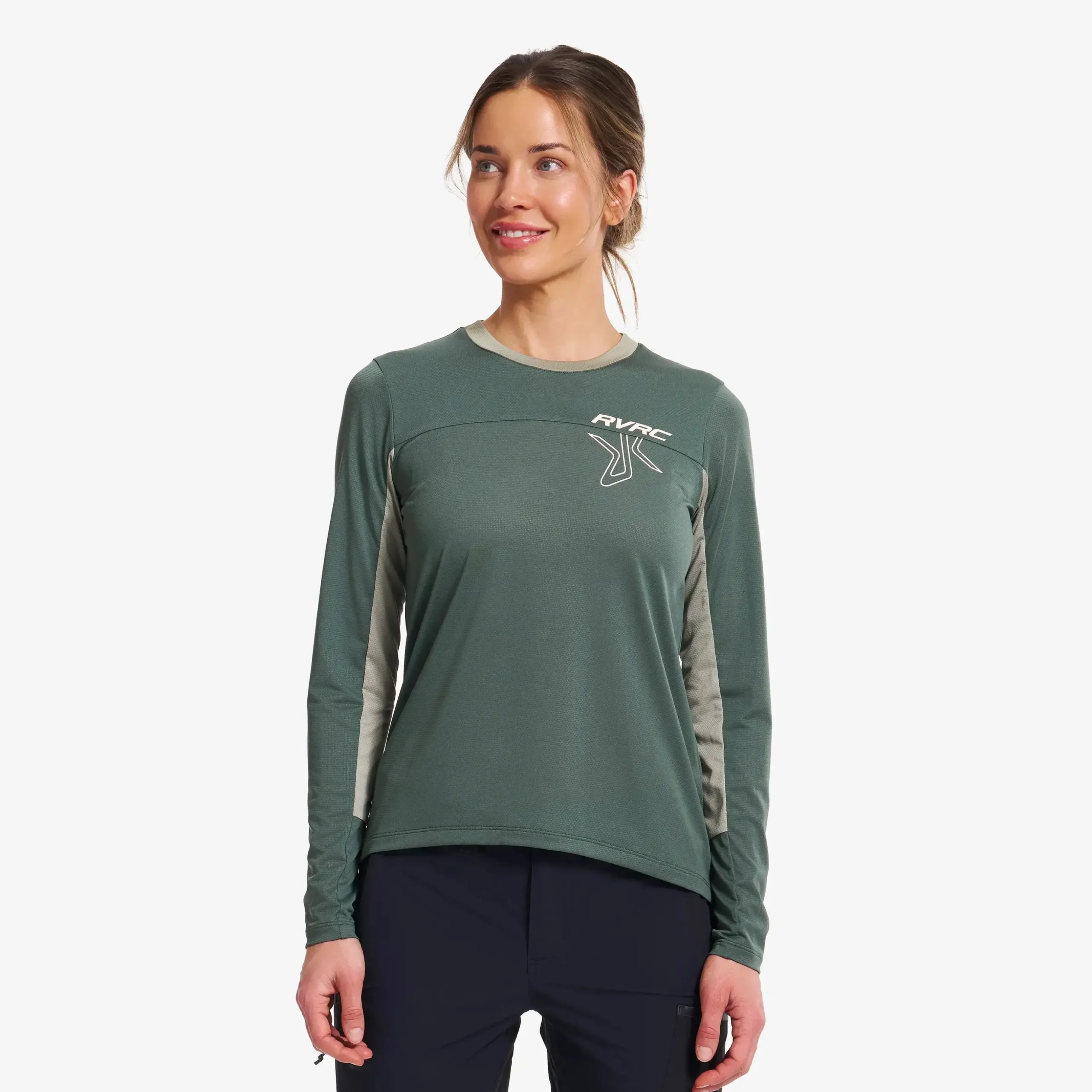 Shred Long-sleeved MTB Jersey Damen Balsam Green/Shadow