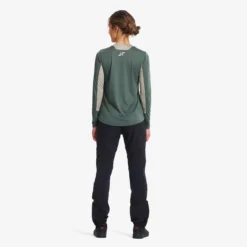 Shred Long-sleeved MTB Jersey Damen Balsam Green/Shadow