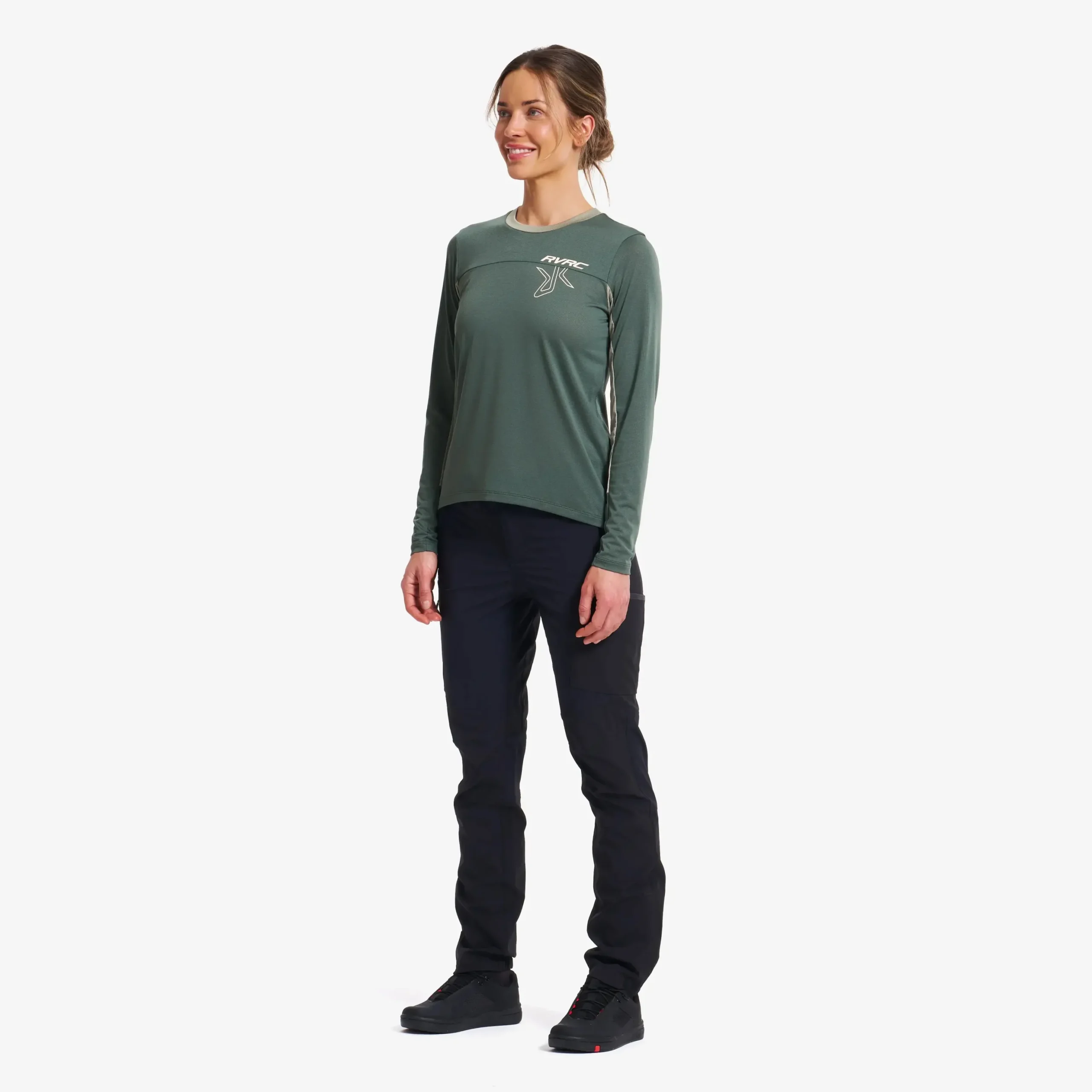 Shred Long-sleeved MTB Jersey Damen Balsam Green/Shadow