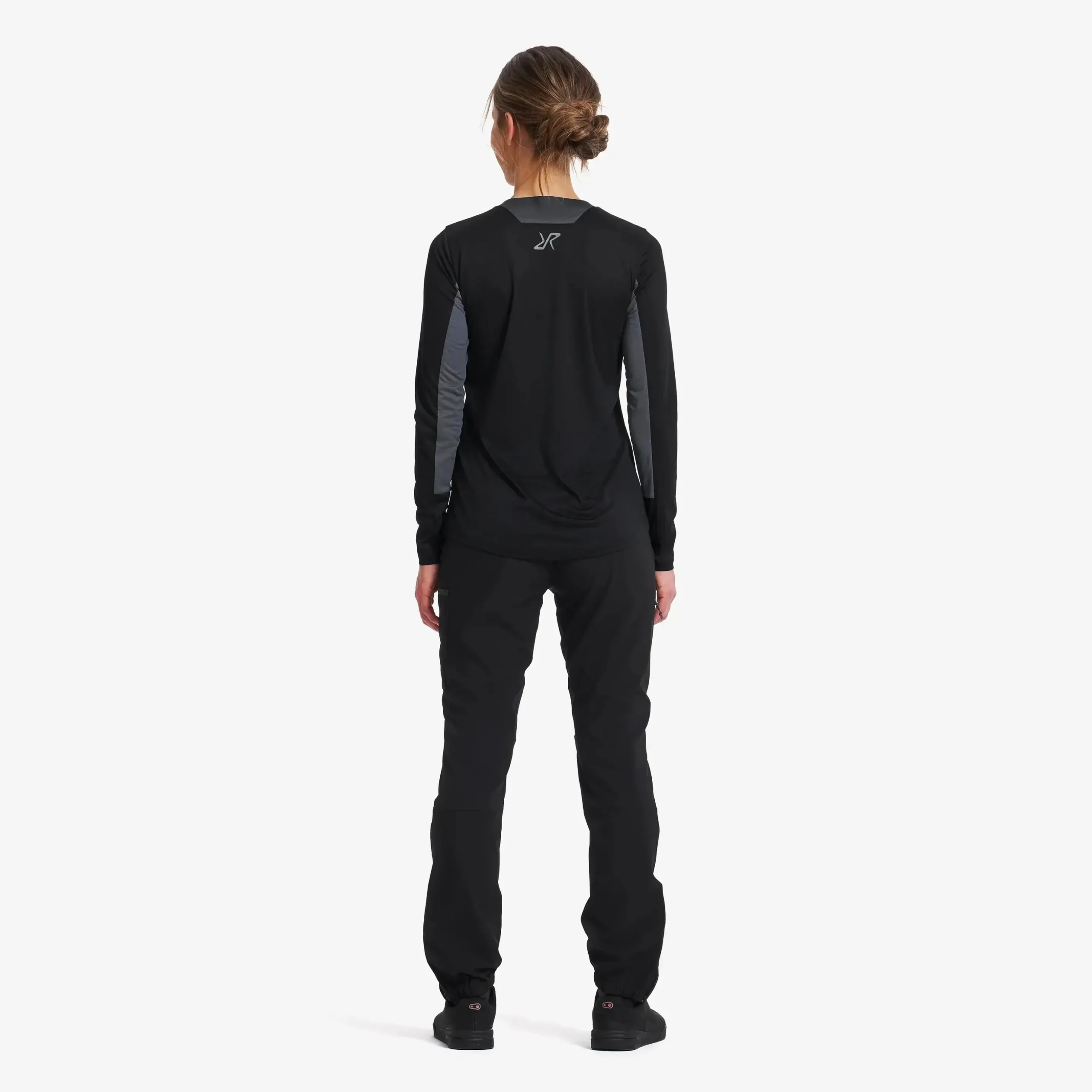 Shred Long-sleeved MTB Jersey Damen Black/Turbulence Blue