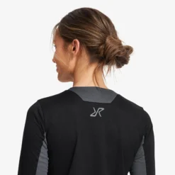 Shred Long-sleeved MTB Jersey Damen Black/Turbulence Blue