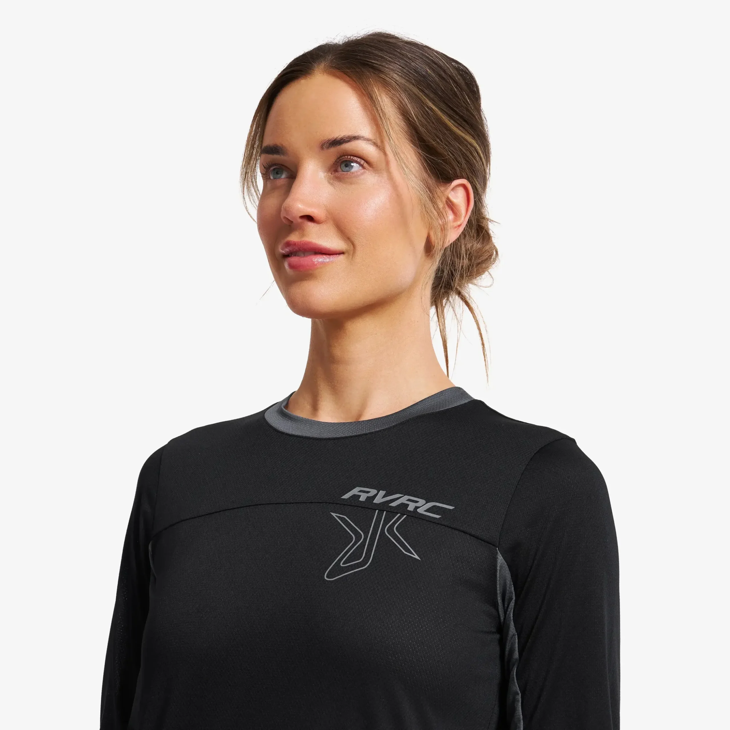 Shred Long-sleeved MTB Jersey Damen Black/Turbulence Blue