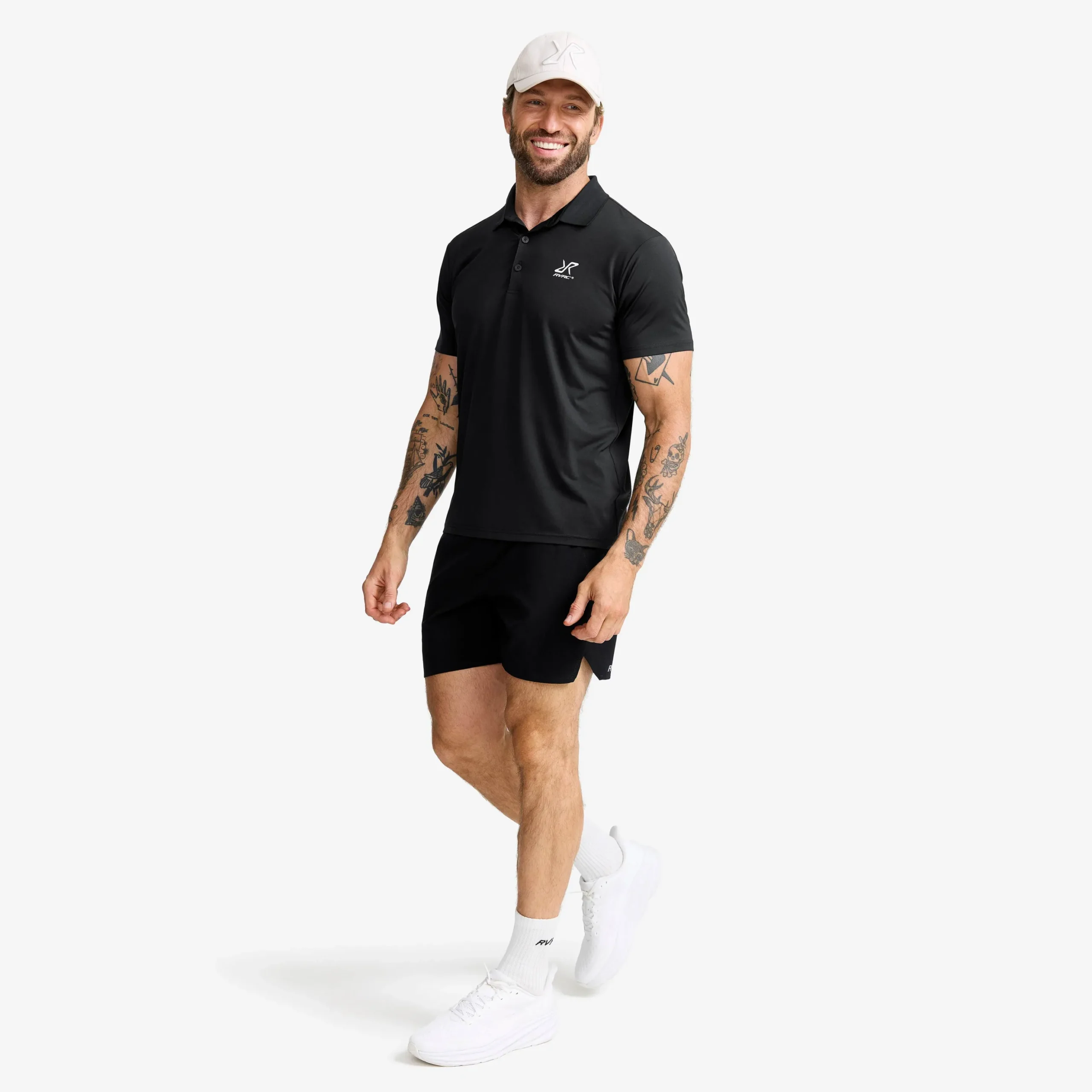 Stream Polo Shirt Herren Black