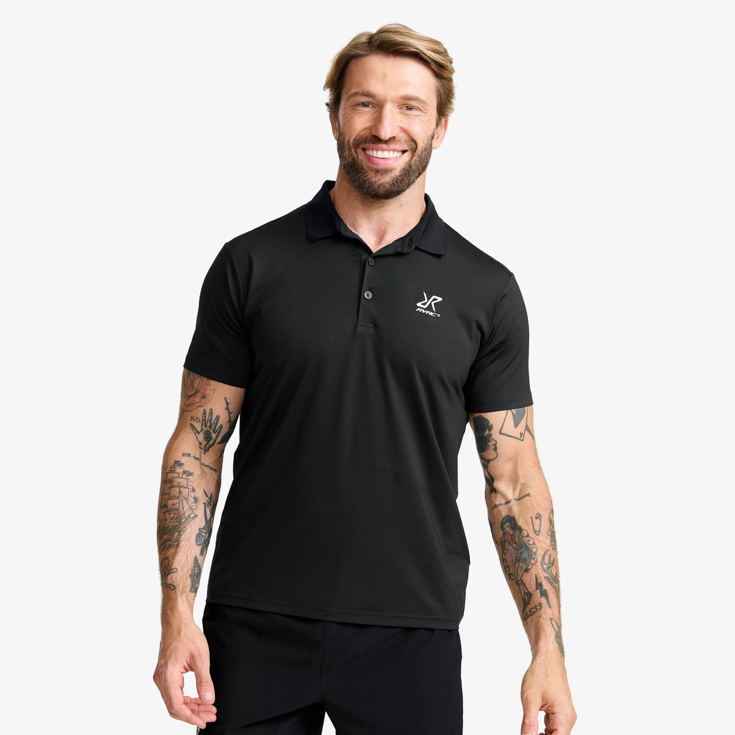 Stream Polo Shirt Herren Black