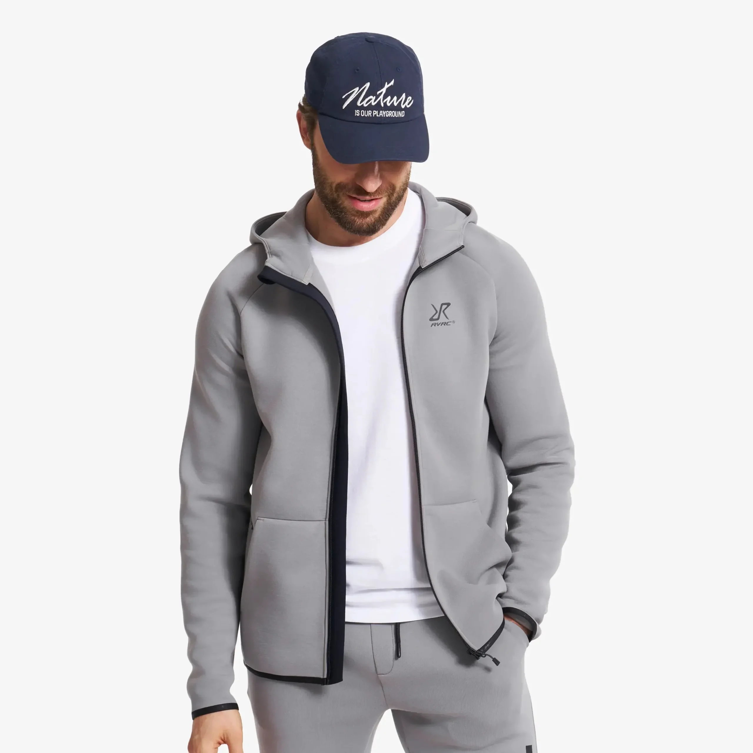 Street Scuba Full-zip Hoodie Herren Frost Gray