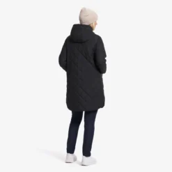 Tapa Long Quilt Jacket Damen Black