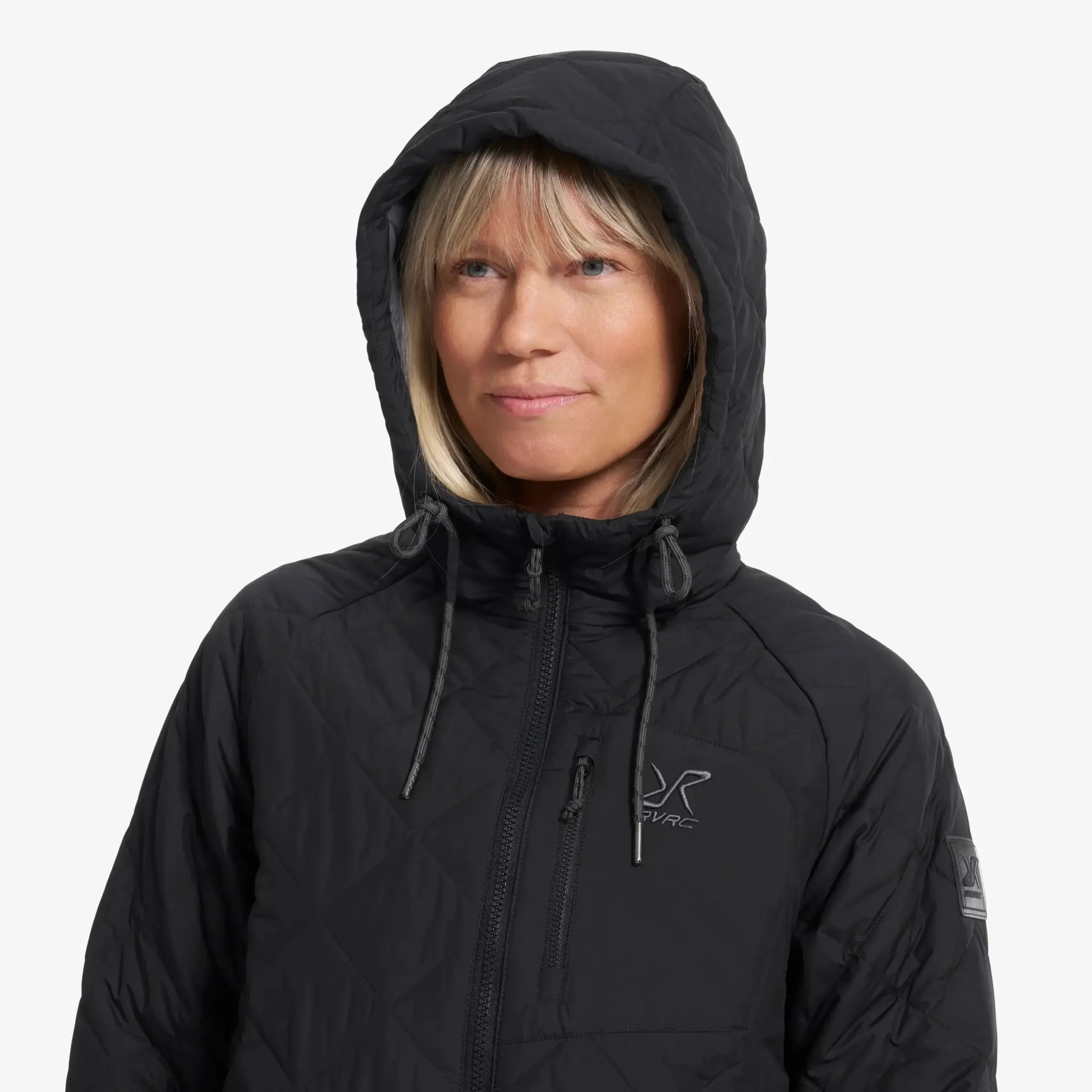 Tapa Long Quilt Jacket Damen Black