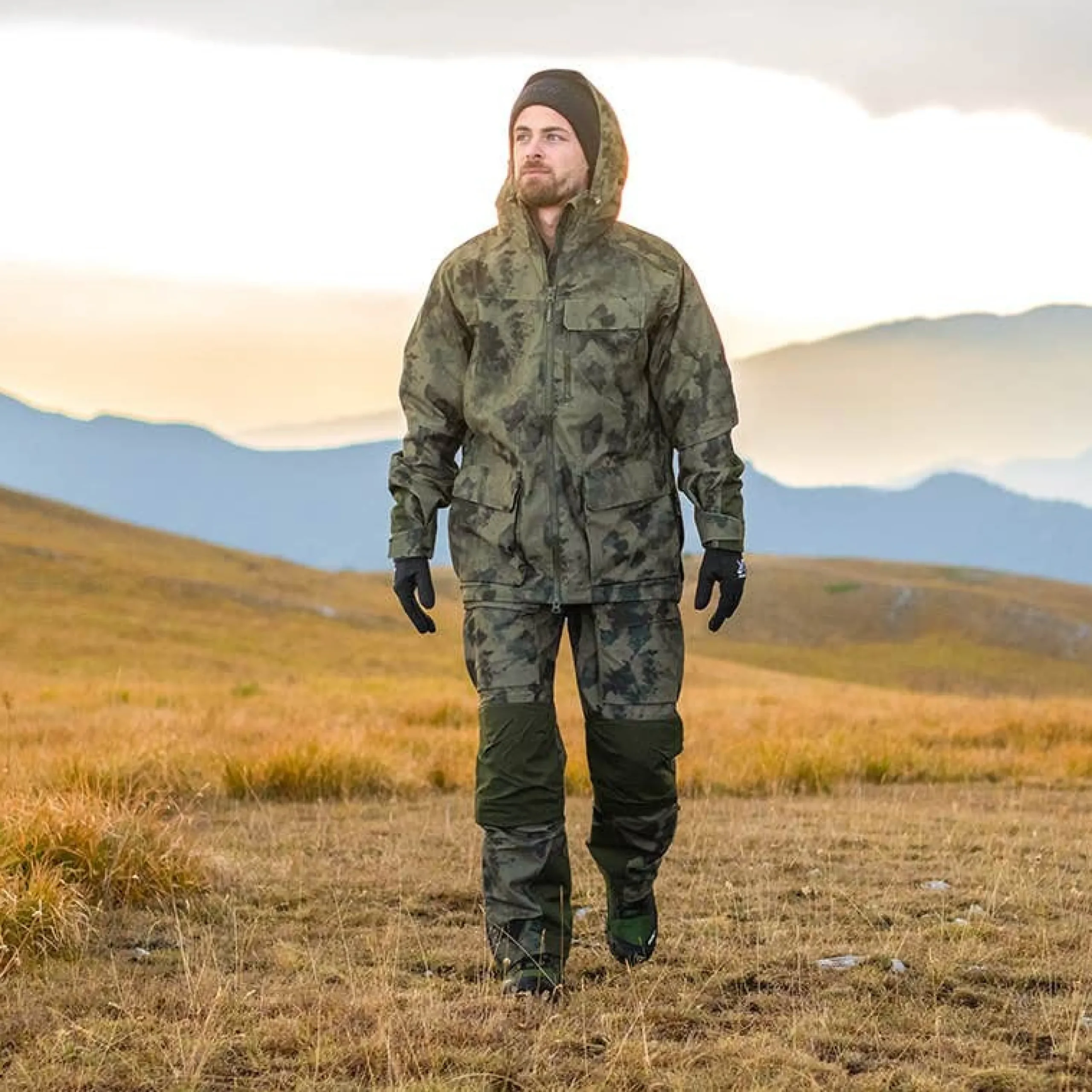 Trace Silent Pro 2L Jacket Herren Camo Deep Depths