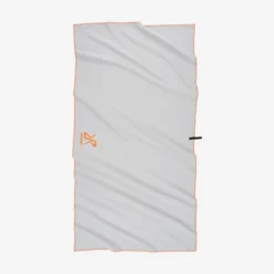 Travel Towel L Grey/Orange