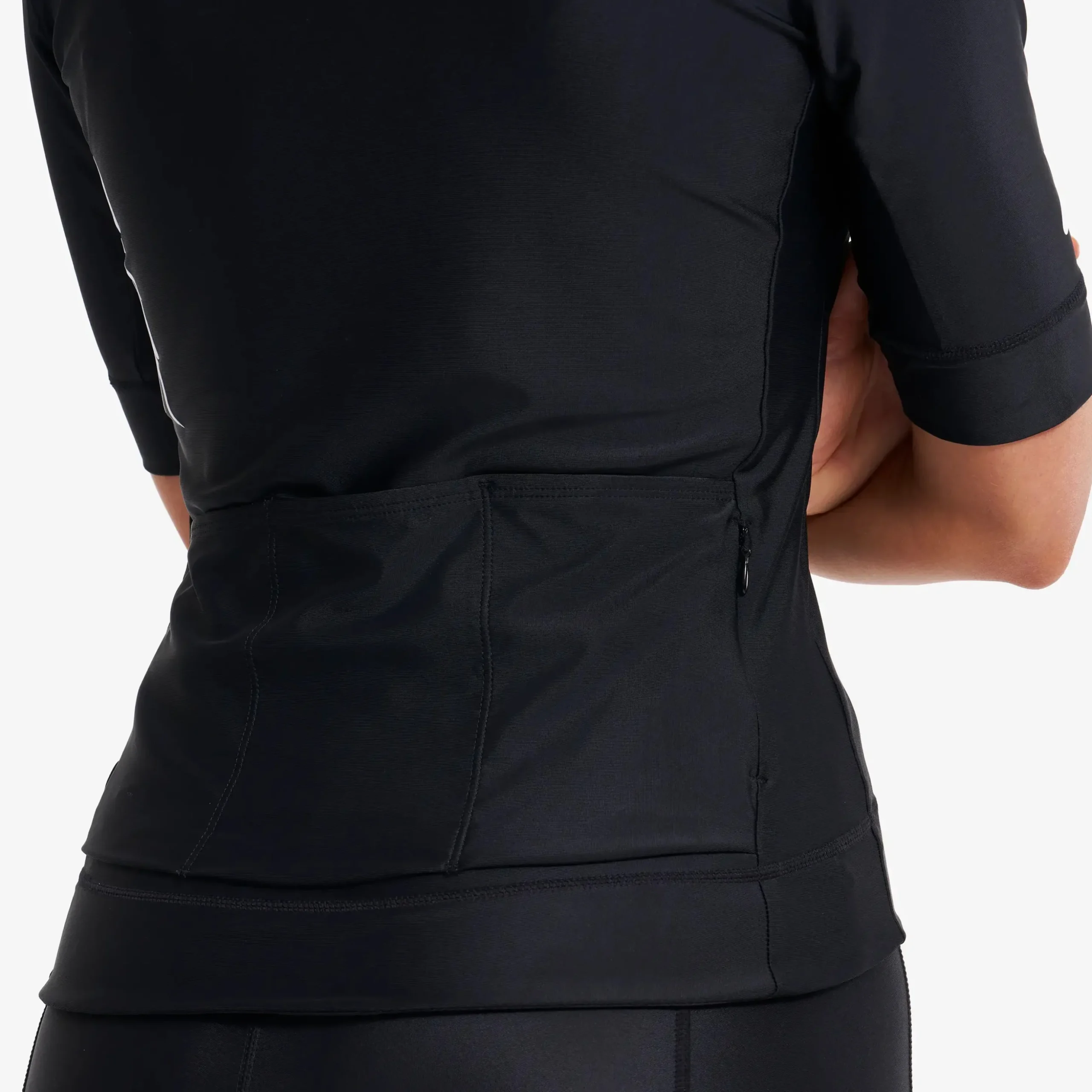 Velo Full-zip Cycling Jersey Damen Black
