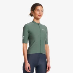 Velo Full-zip Cycling Jersey Damen Balsam Green