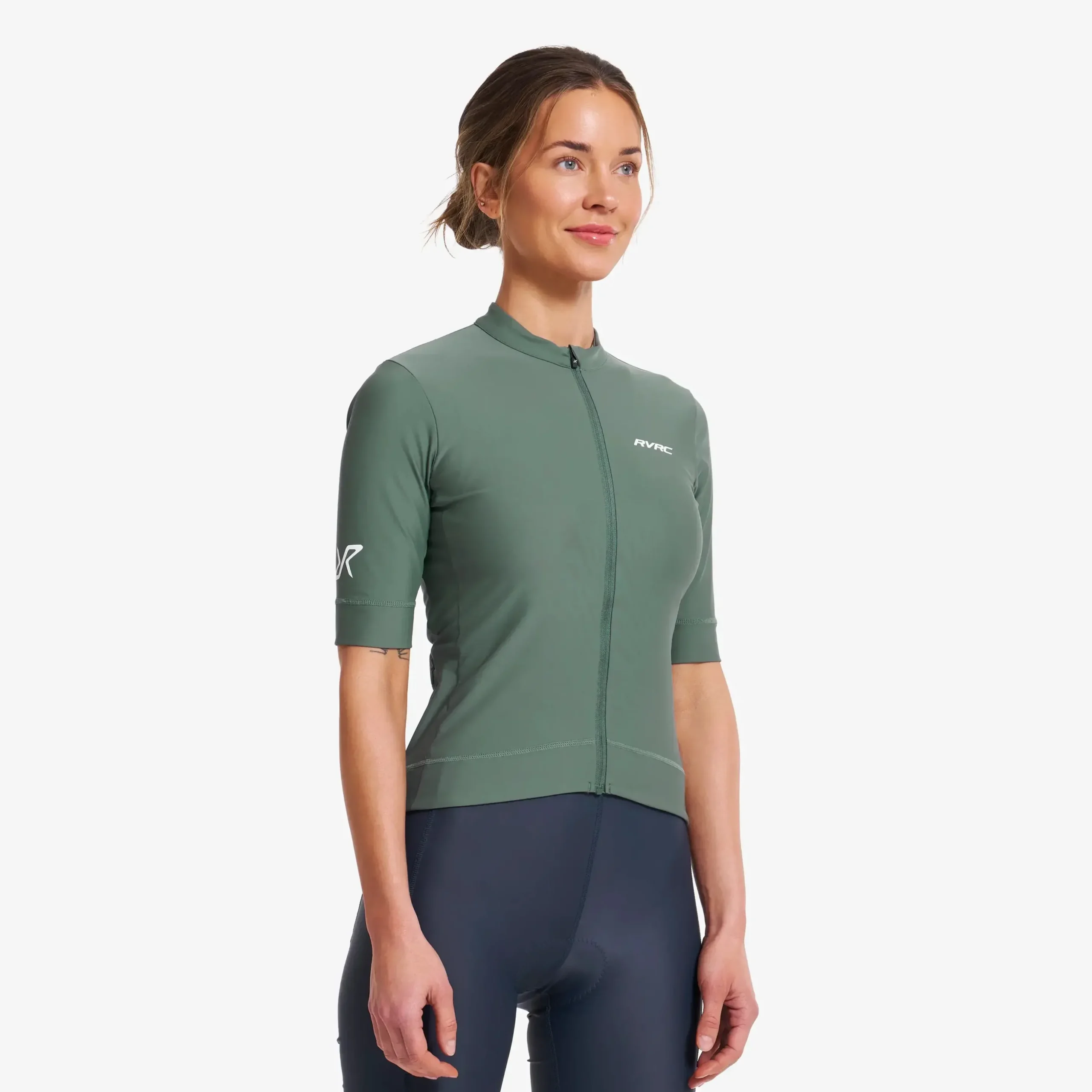 Velo Full-zip Cycling Jersey Damen Balsam Green