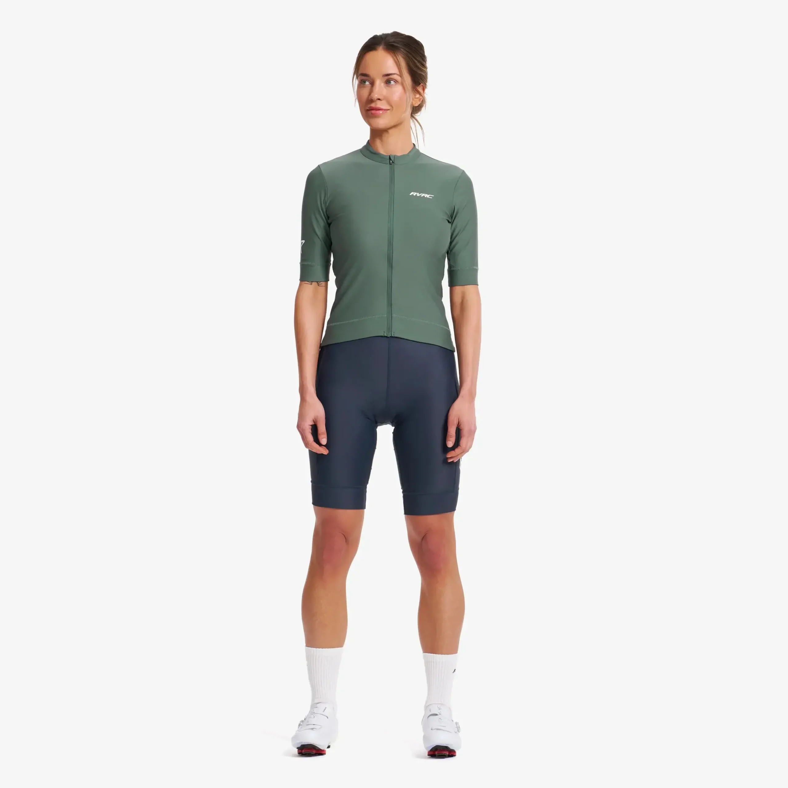 Velo Full-zip Cycling Jersey Damen Balsam Green