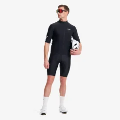Velo Full-zip Cycling Jersey Herren Black