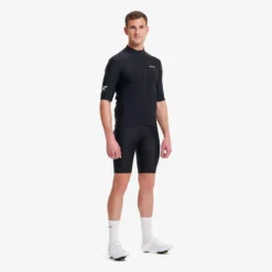 Velo Full-zip Cycling Jersey Herren Black