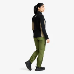 Waffle Full-zip Fleece Damen Black