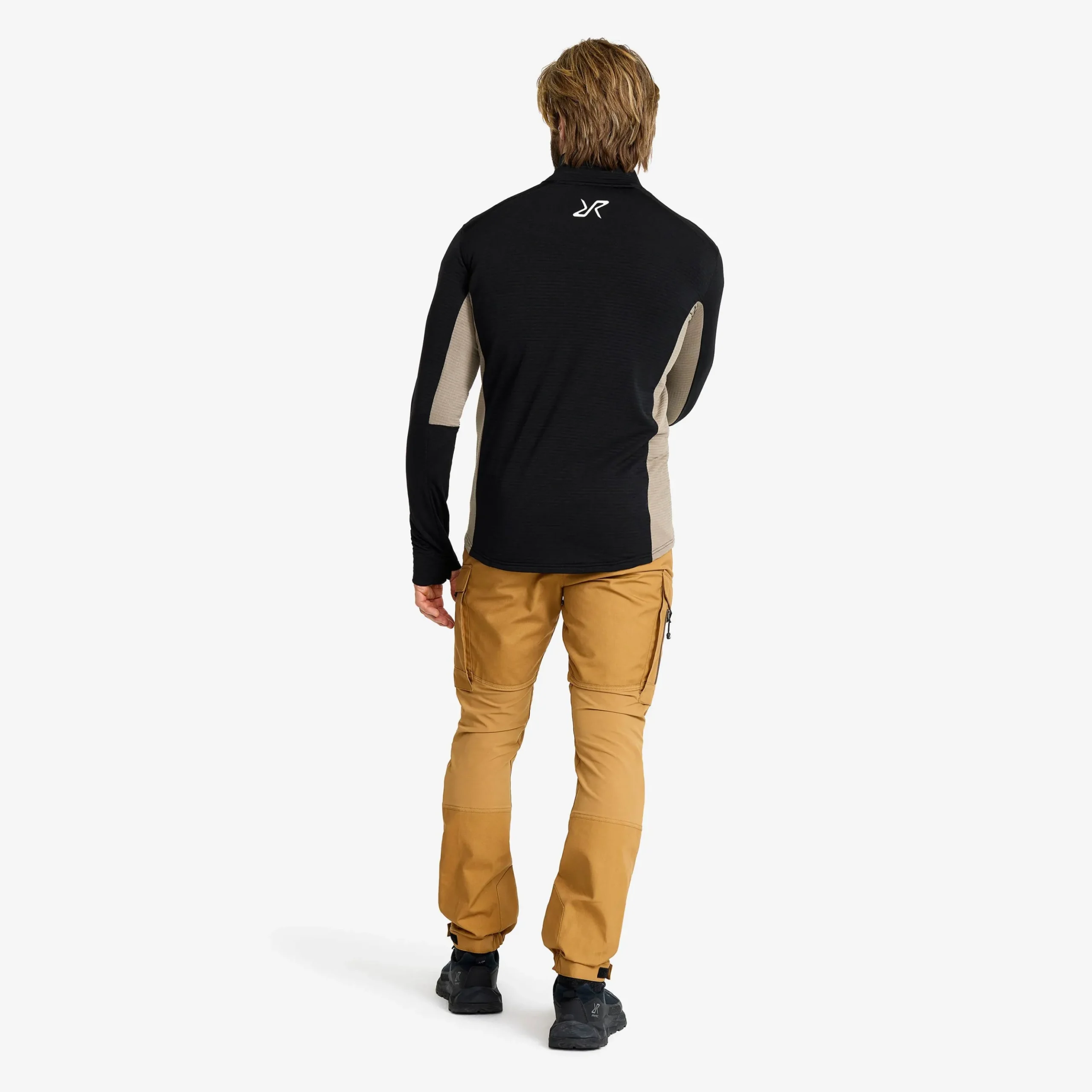 Waffle Full-zip Fleece Herren Black