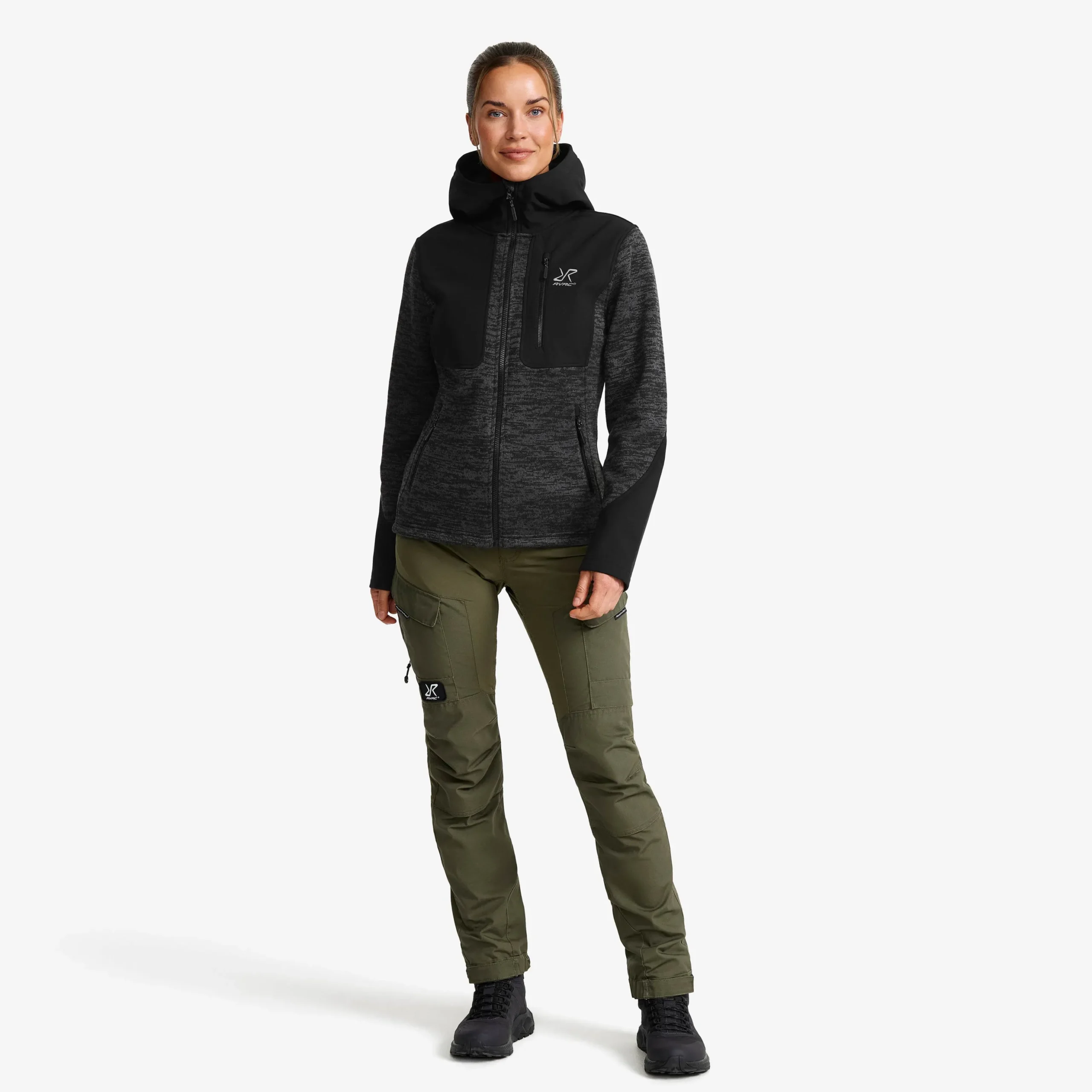 Wander Pro Wool Hoodie Damen Anthracite