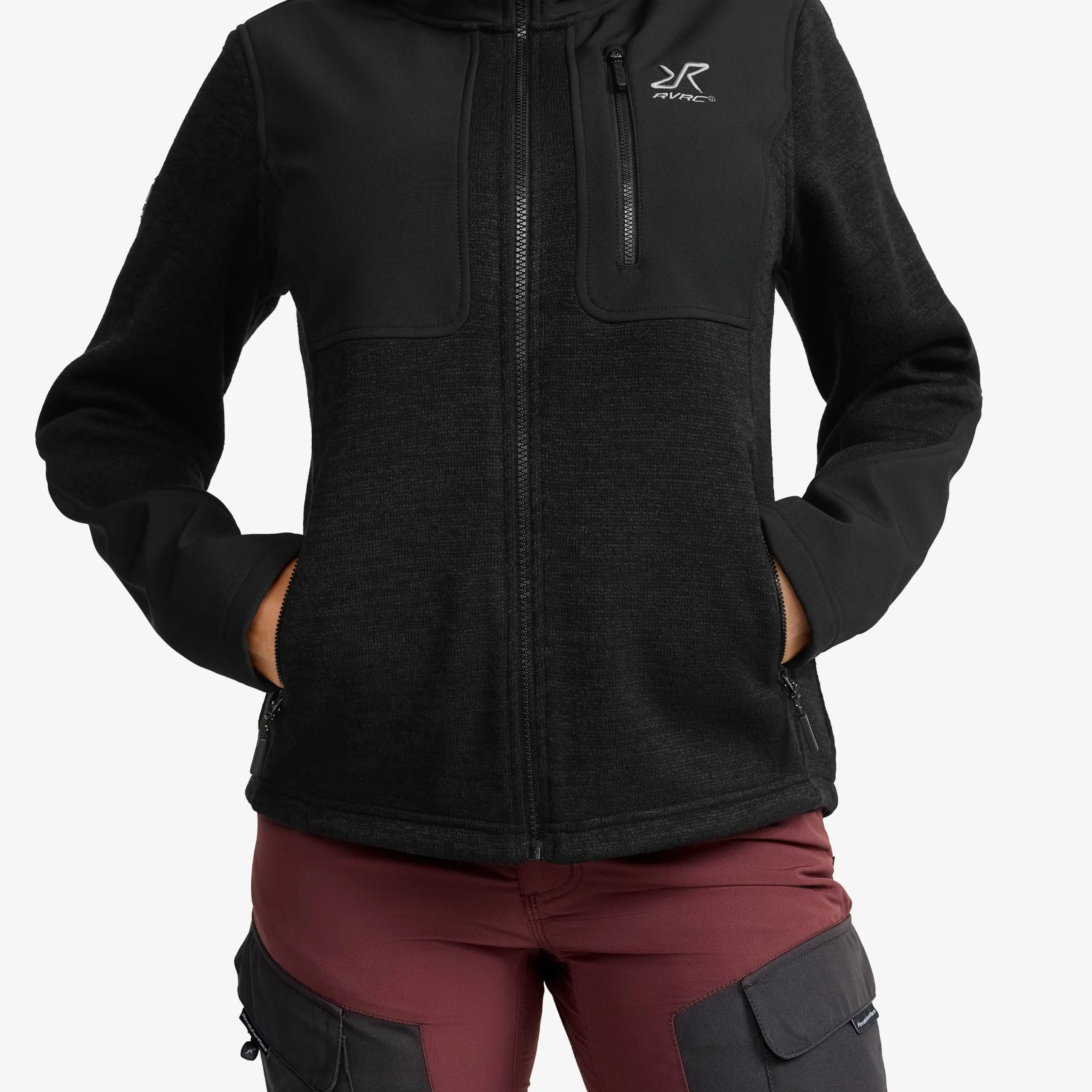 Wander Pro Wool Hoodie Damen Charcoal Black