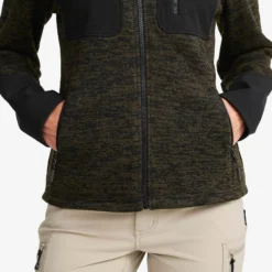 Wander Pro Wool Hoodie Damen Dark Olive