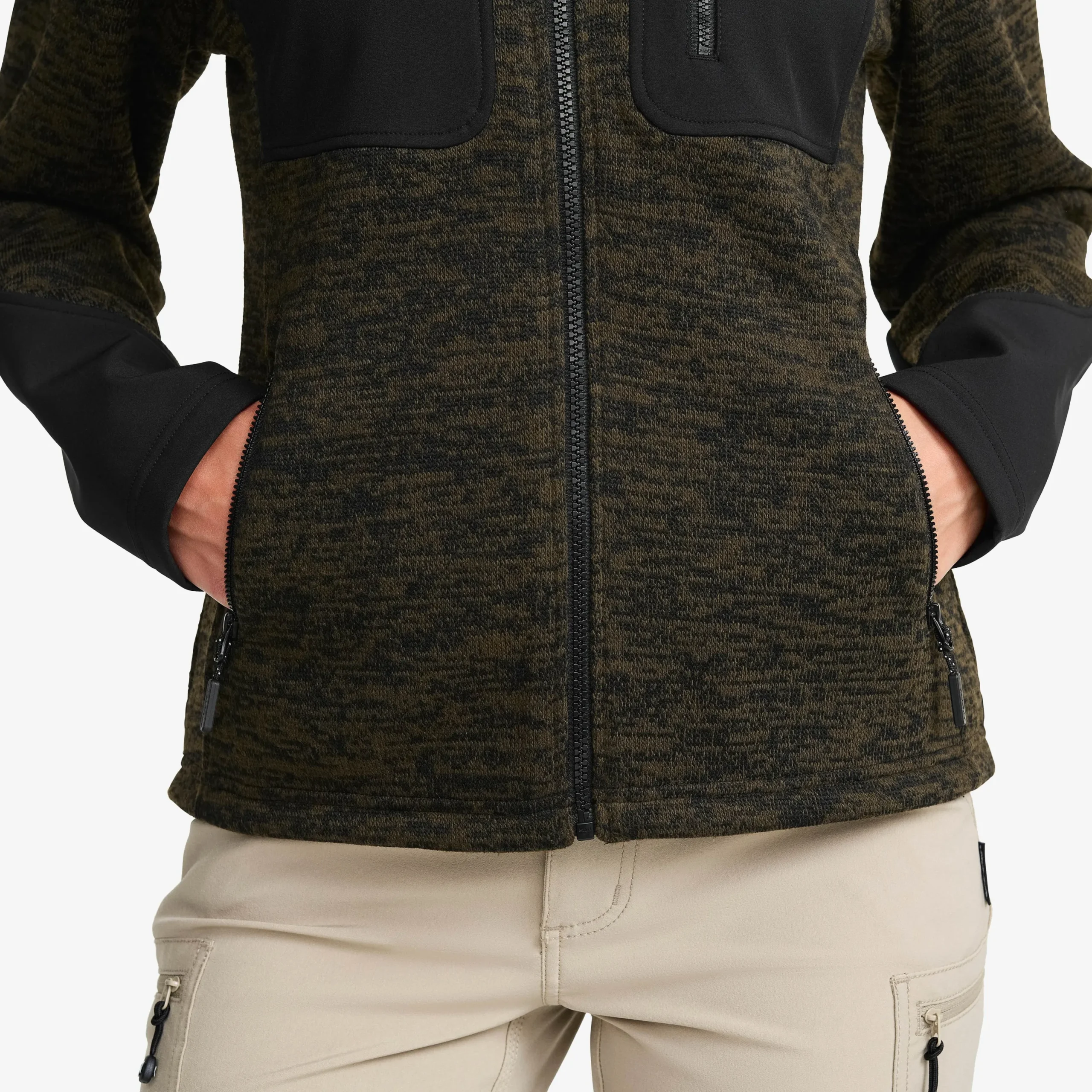 Wander Pro Wool Hoodie Damen Dark Olive
