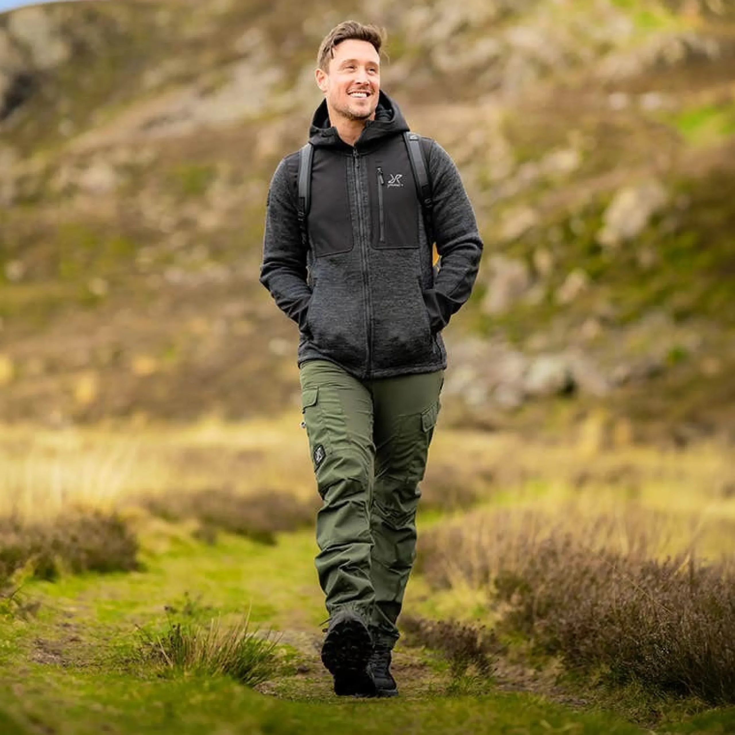 Wander Pro Wool Hoodie Herren Anthracite