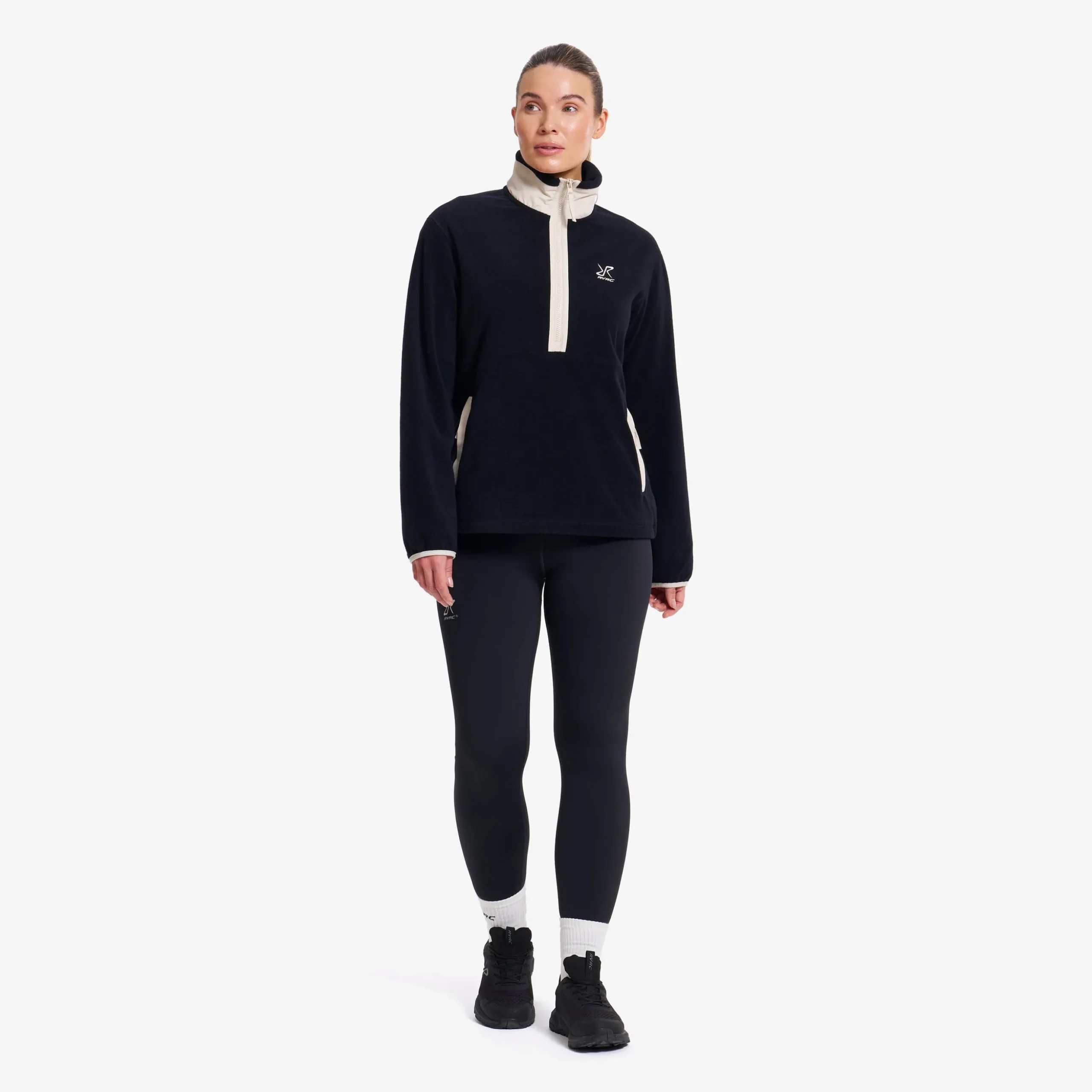 Woodland Half-zip Fleece Damen Black