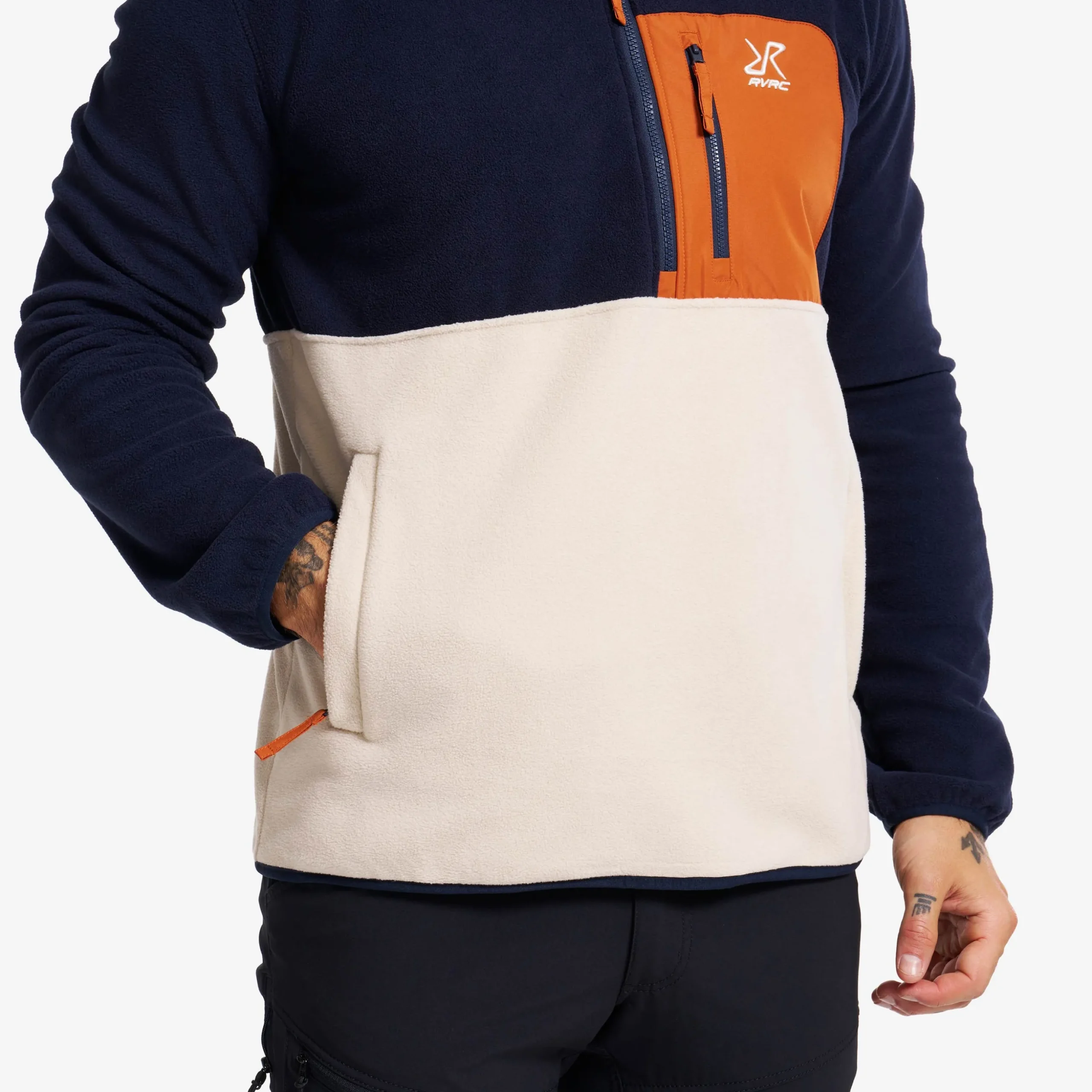 Woodland Half-zip Fleece Herren Deep Navy/Peyote